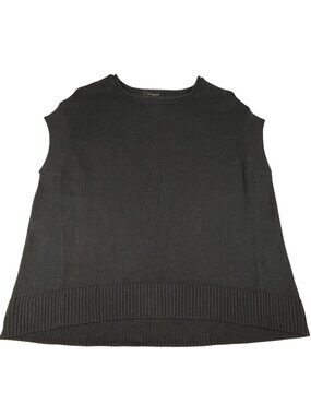 Banana Republic Black Crew Neck Sweater | Classic Minimalist Knit | Size Large